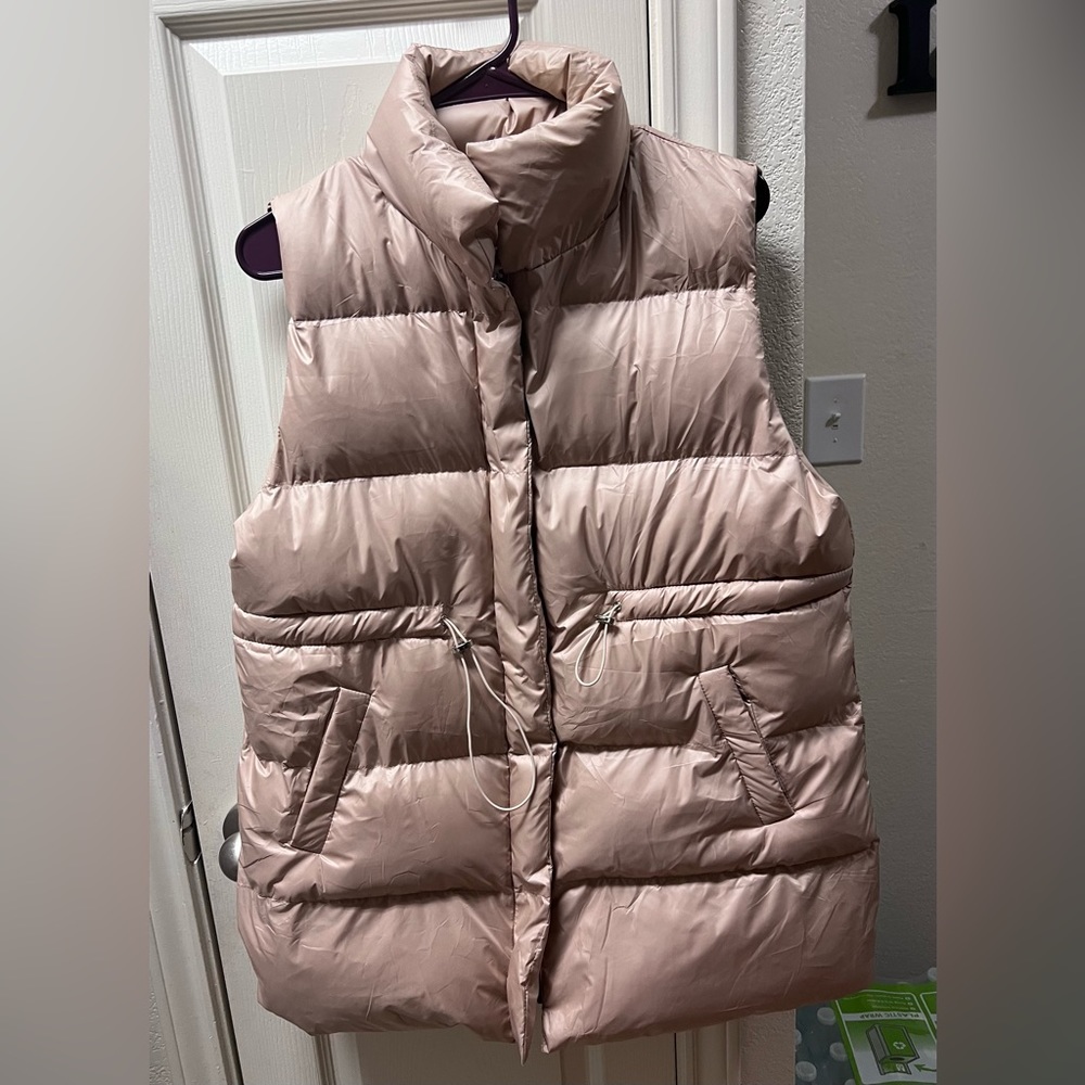 Bala oversized padded vest puffer with drawstrings stand collar